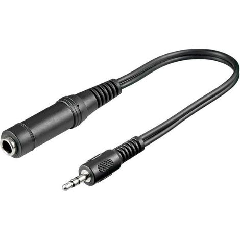 Cable Jack 3.5mm 3pin Male vers Jack 6.3mm Femelle