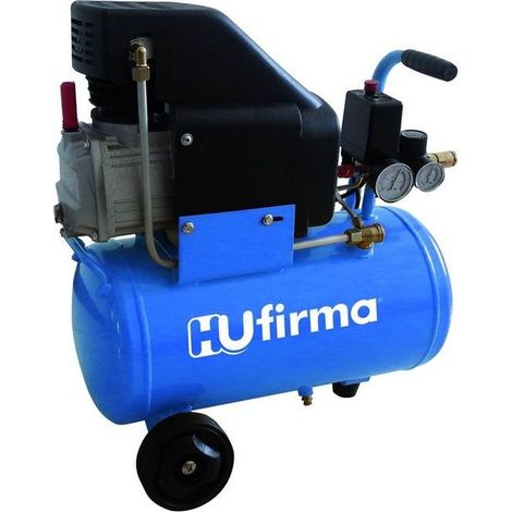 HU-FIRMA HUCAF-24 Compressore aria 230V 1 cilindro diretto 24 L 8 bar 100 L-min colore Nero