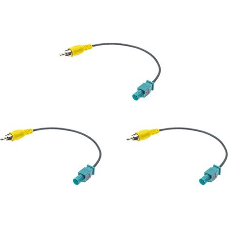 Cable adaptador para cámara de visión trasera Mercedes-Benz, compatible con 3 unidades, conector Fakra a RCA, cable de conversión para cámara de visión trasera de coche. (1/5)
