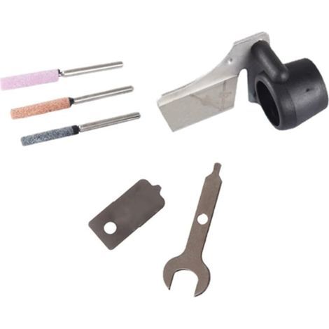 Kit d'accessoires d'affûtage de tronçonneuse électrique en métal avec guide d'angle pour un entretien précis de la tronçonneuse, outil de jardinage extérieur de (1/5)