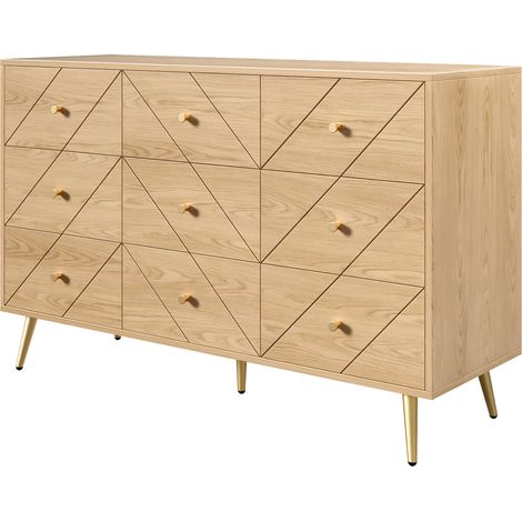 GagaGagaCommode 9 tiroirs PB pieds en fer 120 x 39 x 80 cm (1/5)