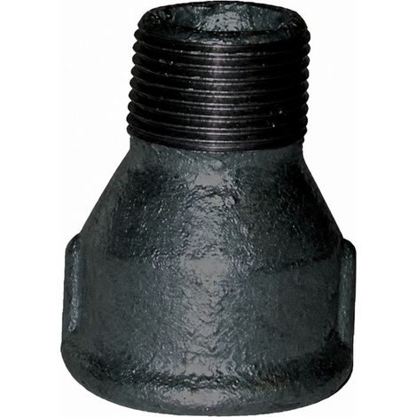 Reduzierte Muffe 40x49 / 26x34, männlich weiblich schwarz