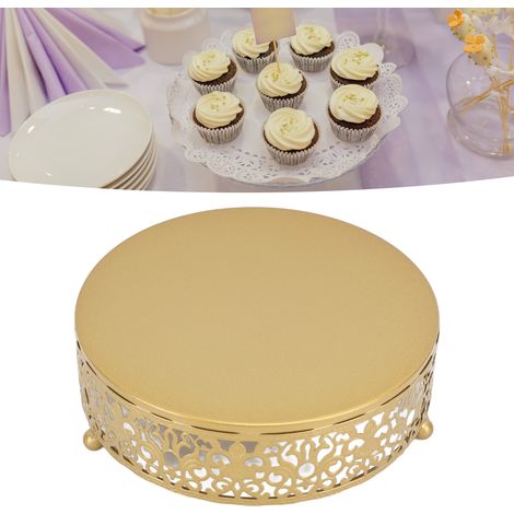Accessoires de table de mariage de style européen : plat à gâteau rond, présentoir à gâteau haut en fer forgé, assiette à fruits, plateau à dessert (petit format). (1/5)