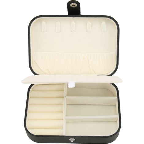 Coffret de Rangement pour Bijoux à Tiroirs Multi-Étages, Boîte à Pendentifs et Boucles d'Oreilles, Organisateur Noir (1/5)