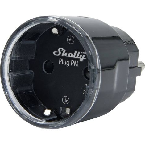 Shelly Plug PM Gen3 Black Shelly Presa di corrente senza fili Wi-Fi, Bluetooth (1/5)