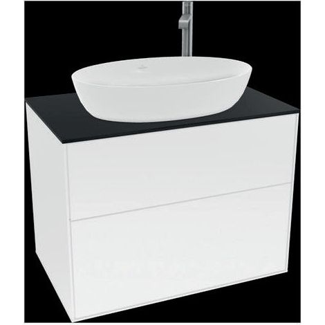 V&B Waschtischunterschrank FINION 800x603x501mm AP Gl bl ma glos. wh lacq. (1/4)