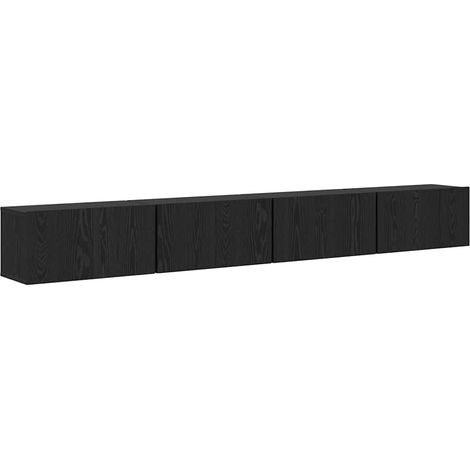 Maison Exclusive - Conjunto de mueble de TV 4 pcs Roble Negro 60