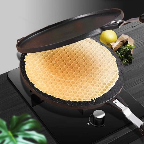 Plateau de Cuisson Croustillant aux Oeufs, Moule à Oeufs Antiadhésif Double-face pour Tarte Croustillante sur Cuisinières à Gaz (1/5)
