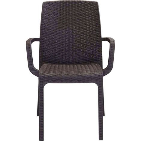 ALMA - poltrona da giardino impilabile in wicker stampato (1/5)