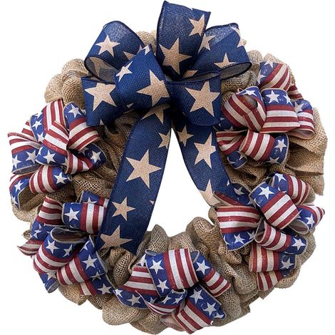 Guirlande Décorative - Guirlande Patriotique Rouge Blanc Bleu - Pour Porte Intérieure Extérieure Mur - 30 cm (1/4)