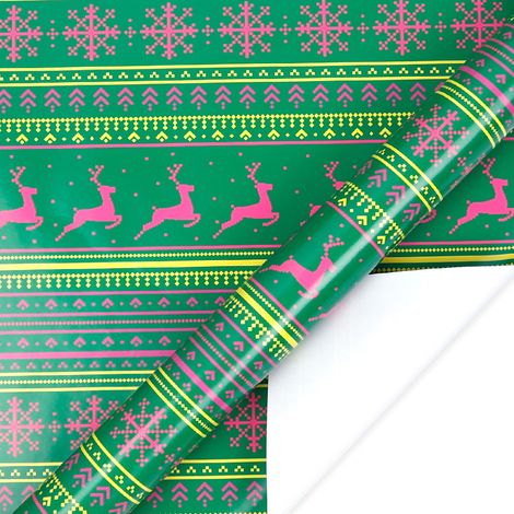 Papier cadeau de Noël grand format (43 cm de large x 10 m de long), joli rouleau de papier cadeau.