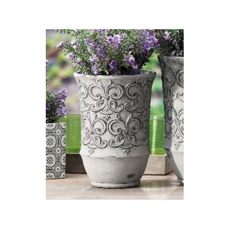 VASO TONDO CEMENTO A2COL D15,5XH22