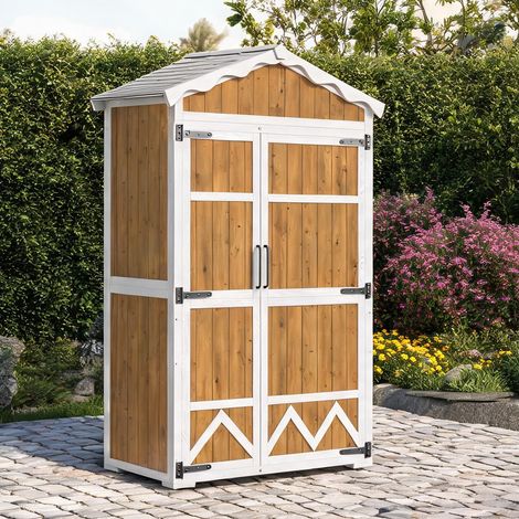 Chariot de jardin madera Natural 105 x 55 x 179 cm (1/5)