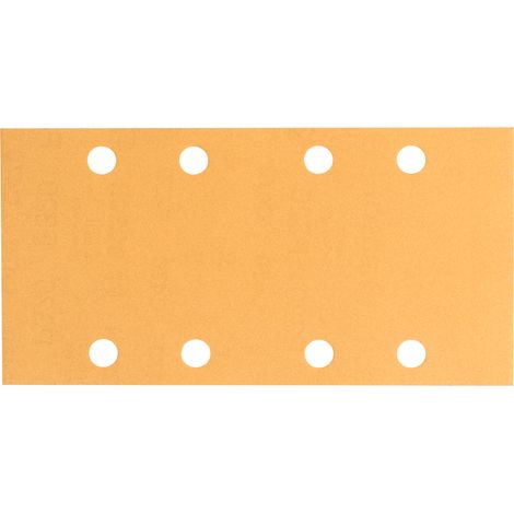 10 Feuilles abrasives C470 BOSCH pour ponceuses vibrantes 93 x 186 mm Best for Wood and Paint 8 trous/Grain:60 (1/2)
