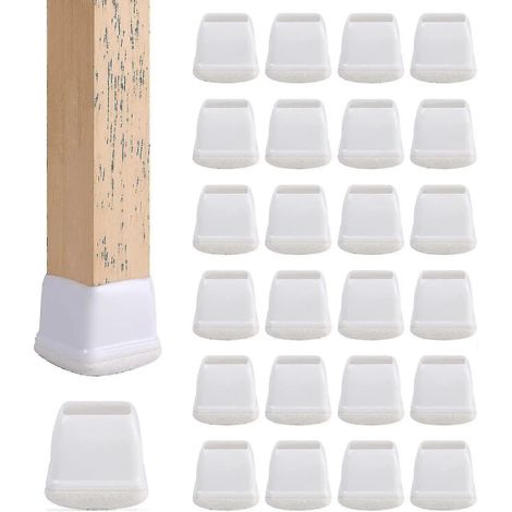 Protections pour pieds de chaise, patins extensibles en feutre pour meubles, lot de 24, protections pour pieds de table à déplacement fluide, durables (1/5)