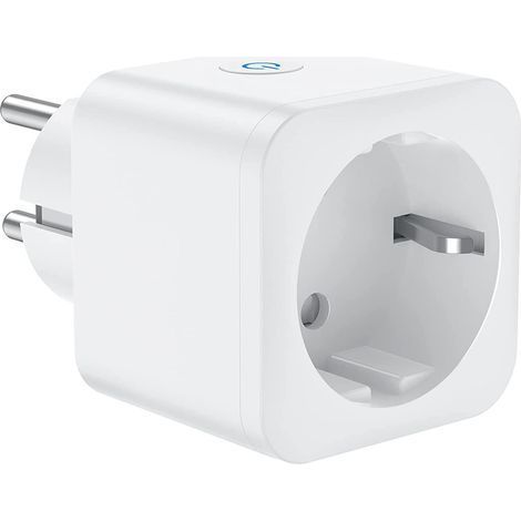 Prise de connexion WiFi, prise intelligente 16A 3680W, compatible avec Alexa Google Home, avec commande vocale et télécommande, prise de minuterie avec fonction minuterie (1 Pack) (1/5)