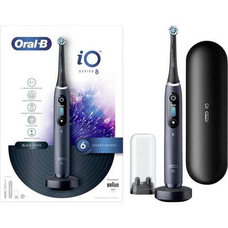 [NEUWERTIG] B-Ware Oral B Zahnbürste Elektrische Schallzahnbürste Braun I O Serie 8 Schwarz Handteil