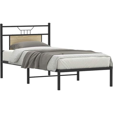 vidaXL Giroletto senza Materasso Rovere Sonoma 75x190 cm in Truciolato (1/5)