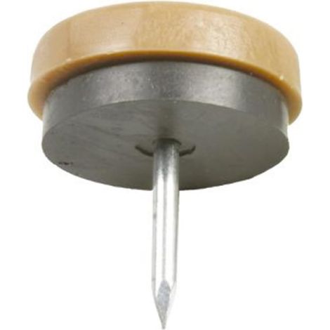 Protecteur pour Pieds en Bois Mod. 70 Ø29 mm avec Clou et Couvercle en Plastique Recommandé pour Le grès Protège Le Sol Contre Les Rayures Polypropylène Marron (1/5)