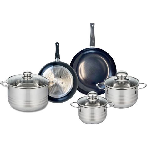 Ensemble de 2 Poêles de cuisson 20 et 24 cm et 3 faitouts 14, 16 et 20 cm Elo Prima Brillant (1/5)