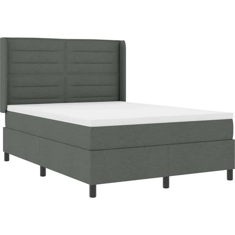 Maison Exclusive - Letto a Sorgente LED Grigio scuro 140 x 200 cm Tessuto