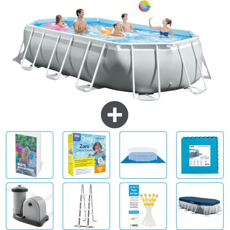 Prism Frame Pool Oval - 503x274x122 cm - 9-teilig S566