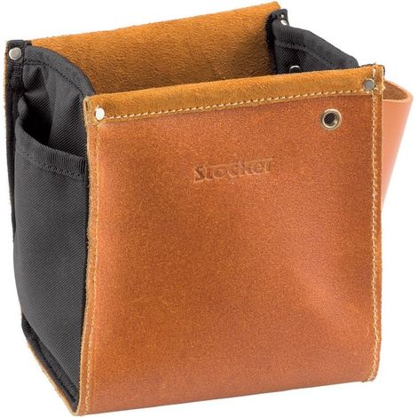 Borsa porta attrezzi Stocker pelle pieno fiore robusta tasche multiple (1/2)