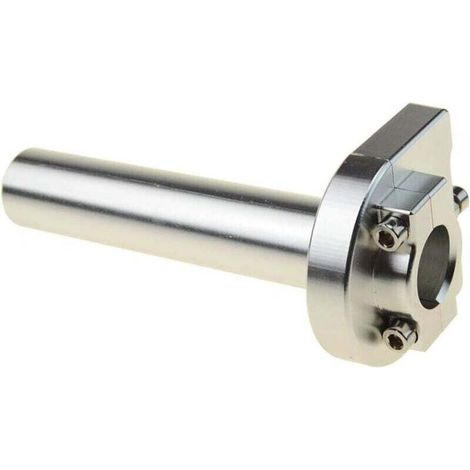 Manopola acceleratore di ricambio da 22 mm (7/8") per ciclomotore GY6 139QMB 157QMJ - Argento -Crezuo