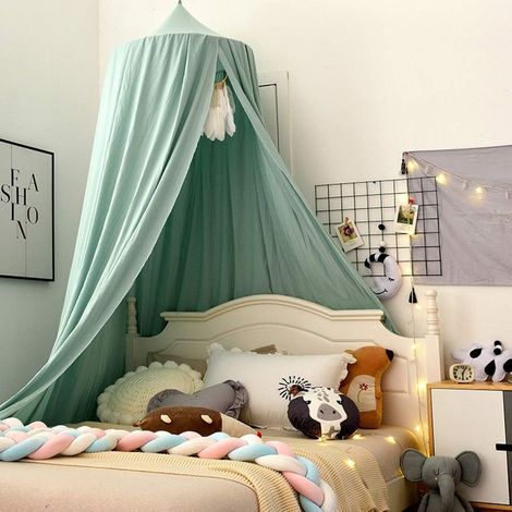 Rideau De Lit De Dôme De Literie De Bébé d'enfants, Rideau De Couverture De Lit De Moustiquaire D'auvent De Bébé pour Bébé Enfants Lecture Jouant Décor À La Maison H637 (1/4)
