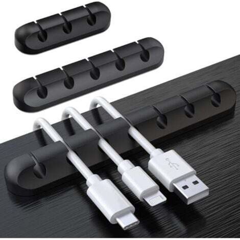 3er-Pack Kabelhalterclips, selbstklebende Kabelmanagement-Clips für USB-Ladekabel, Nachttischkabel, Mauskabel, PC, Büro und Zuhause