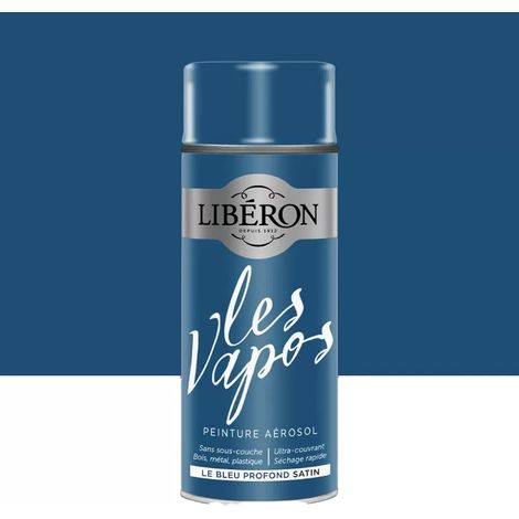 Peinture aérosol LIBÉRON Les Vapos Satin Le Bleu Profond 0,4 L