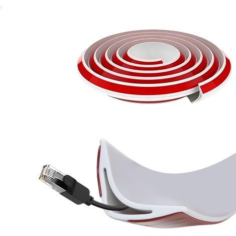 Plinthe Adhesive,5M Souple Plinthe Souple Autoadhésive pour Murs Portes Fenêtres,PVC Baguette de Finition Protection Angle Mural,Câble Réseau Dissimulable Découpé et Plié à Volonté,20  20MM (1/5)