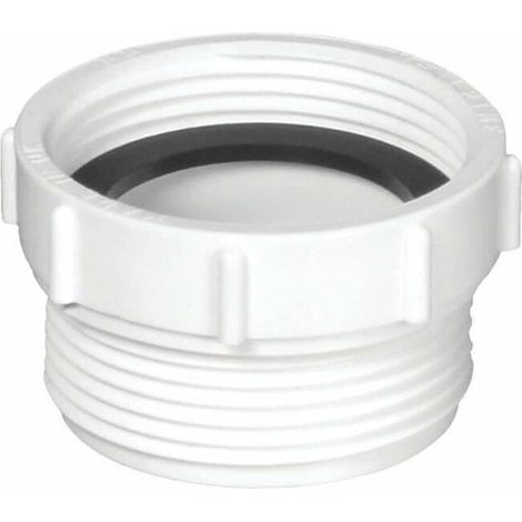 Rallonge de siphon - 1 pièce - Polypropylène blanc - Adaptateur fileté 3,8 cm - Pour évier baignoire douche - Dimension 3,8 cm (1/5)