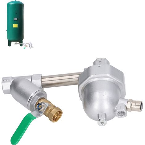 Purgeur automatique de réservoir d'air AS60, vanne de purge sans perte à l'extrémité du filtre du compresseur d'air comprimé, entrée G1/2", sortie de purge Φ11,85 mm (1/5)