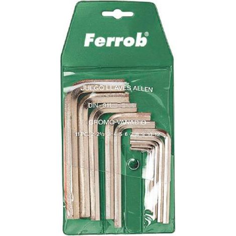Juego llave allen 11 piezas Ferrob -