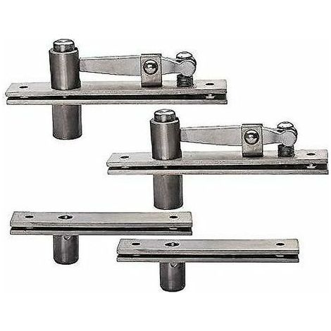 Pivot Hinges - Heavy Duty Floor Mounted Door Hinges - 360 Degree Rotation - For Secret Bookcase Doors - 2 Pieces (1/5)