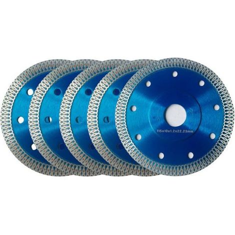 Disque Diamant - 115 mm - Ø115 x 1 2 mm x 22 23 mm - Pour Coupe Sèche et Humide - Lot de 5 (1/5)