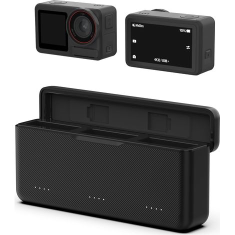 Cargador de batería para DJI Osmo 360/DJI Action 5 Pro, estuche de carga rápida USB con cable tipo C, compatible con DJI, cargador de batería triple