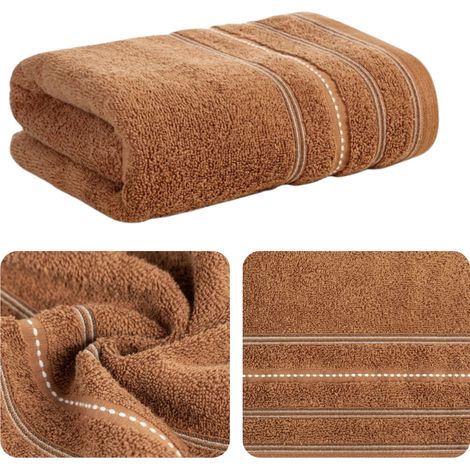 EUROFIRANY ASCIUGAMANO SPESSO VENTO BAGNO SPA HOTEL HORECA 30X50CM MIELE (1/5)