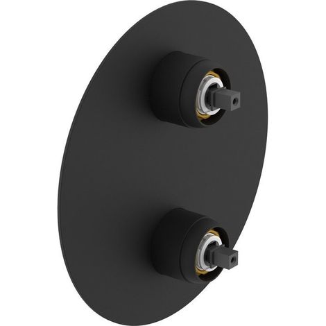 Corps de mitigeur de douche à encastrer ULTRAMIX, 2 sorties, interrupteur réglable, noir mat (1/2)