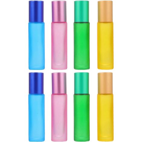 Flacon de voyage portable pour huiles essentielles, flacon roll-on, disponible en plusieurs couleurs, 3,38 x 0,75 x 0,75 pouces, 1 ensemble. (1/5)