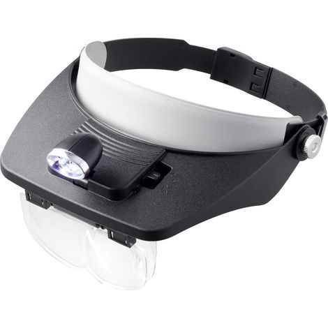 TOOLCRAFT TO-5137803  Kopflupe mit LED-Beleuchtung Vergrößerungsfaktor: 1.2 x, 1.8 x, 2.5 x, 3.5 x L