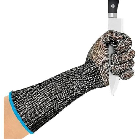 Gants résistants aux coupures Allonger le manchon de 36cm en acier inoxydable pour couper le hachage (1/5)