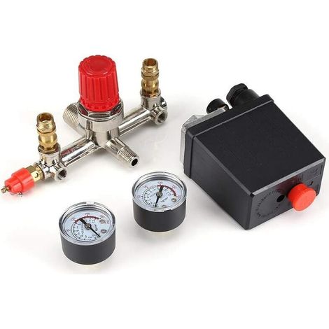Pressostat - Manomètre Régulateur Manomètres Compresseur d'air Valve Switch Switch Control pressostat Accessoires compresseur (1/5)