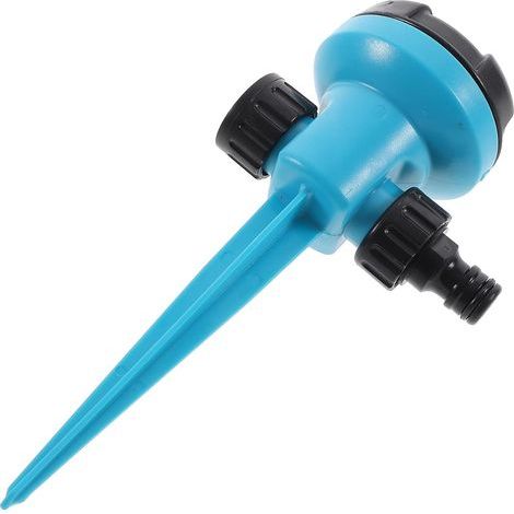 360° adjustable watering nozzle, lightweight plastic ground cap for watering garden and lawn plants using drip irrigation. Controllable flow rate and stable design. (1/5)
