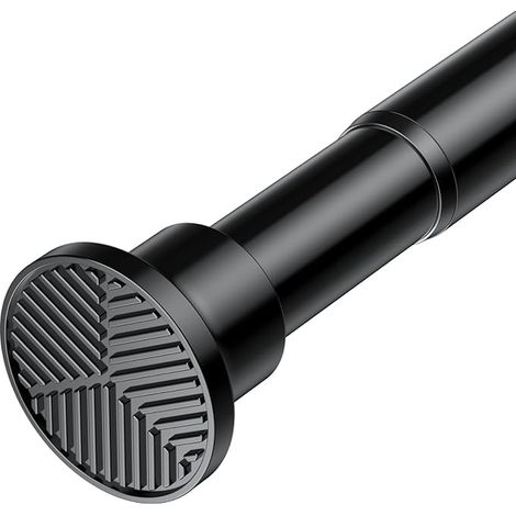 Extendable Curtain Rod without Drilling, 28-16 mm, Diameter 25 mm, Black (1/4)