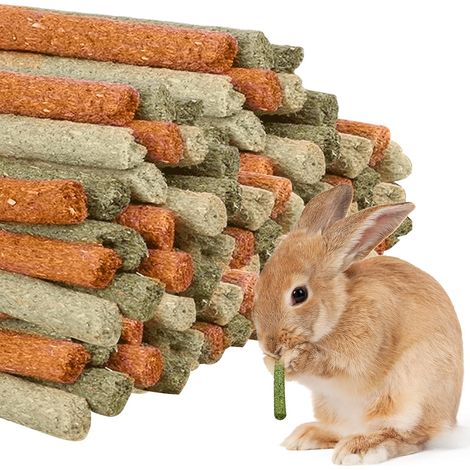 60pcs Hay Sticks 3 Flavors Rabbit Chew Toys Molar Accessories for Guinea Pigs Chinchilla (1/5)