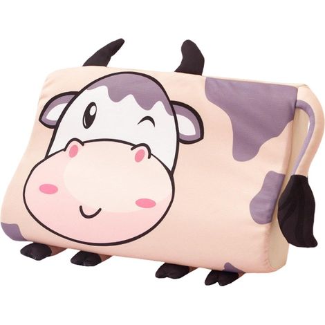Oreiller enfant en mousse à mémoire de forme, oreiller de berceau, housse de coussin incluse, oreiller pour enfant, oreiller de sieste pour enfant, unisexe pour garçons et filles (motif mollet mignon)