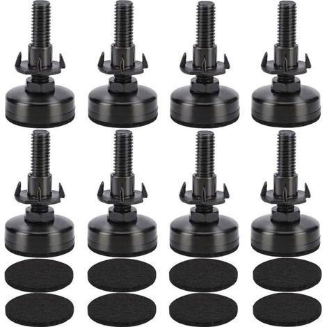 M10 Lot de 8 pieds réglables pour redresseurs de meubles. vis de réglage. pieds de réglage avec écrou à enfoncer pour pieds de (1/5)