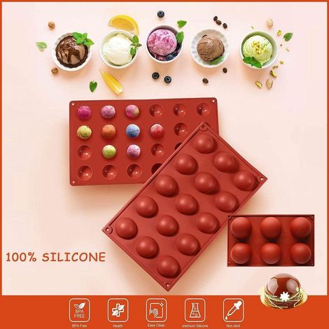 Moule à savon, moule à gâteau, accessoires de cuisine, ustensiles de cuisine, gel de silicone, outils de pâtisserie, 6 demi-cercles (1/4)